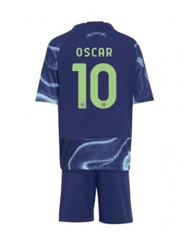 Ajax Oscar Gloukh #10 Replika Borta Kläder Barn 2025-26 Kortärmad (+ byxor)